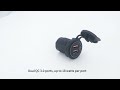 USB nabíjačka 12V / 24V - 2x USB vodeodolná do panelu QC3.0 / biela - Video Youtube
