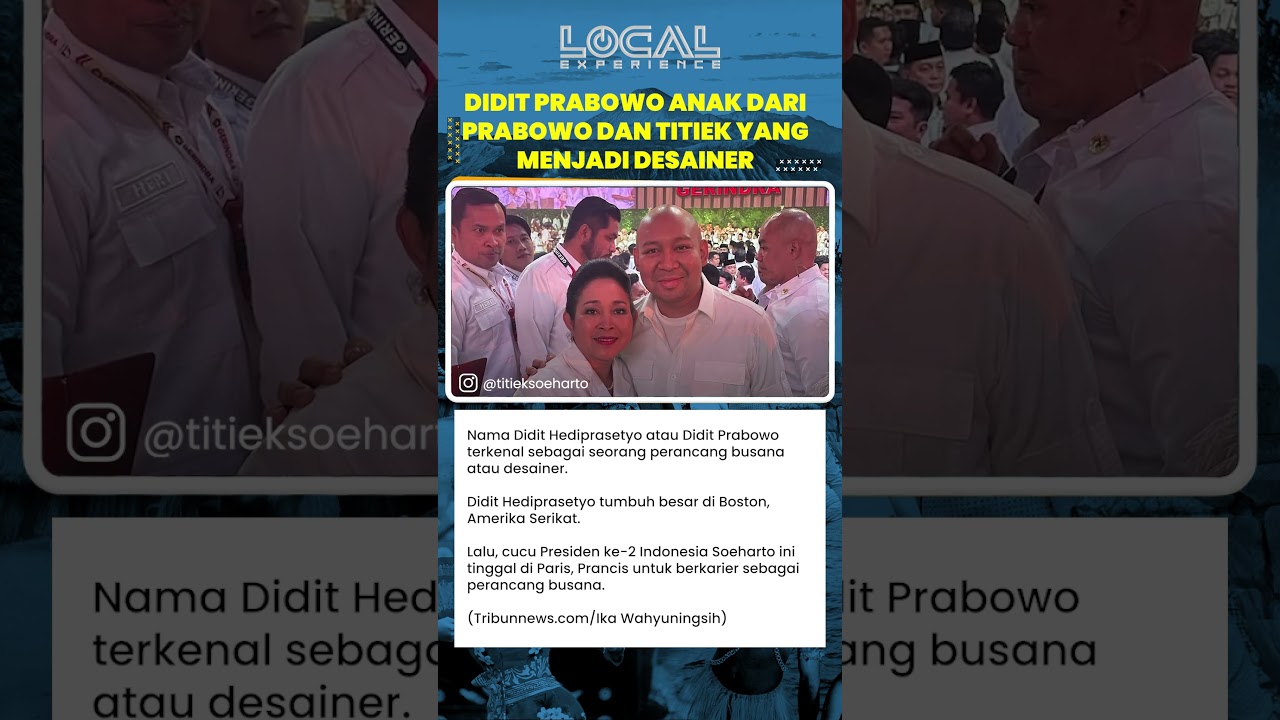 Didit Prabowo Anak dari Prabowo dan Titiek yang Menjadi Desainer