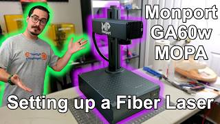 How to setup and calibrate a Fiber Laser - Lightburn | Monport GA60 watt MOPA Fiber Laser