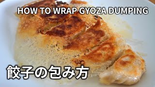 【餃子の包み方】手作りの皮でキャベツたっぷりの具を包んで羽根つき餃子を作ります。 HOW TO WRAP GYOZA DUMPLING 包饺子的做法