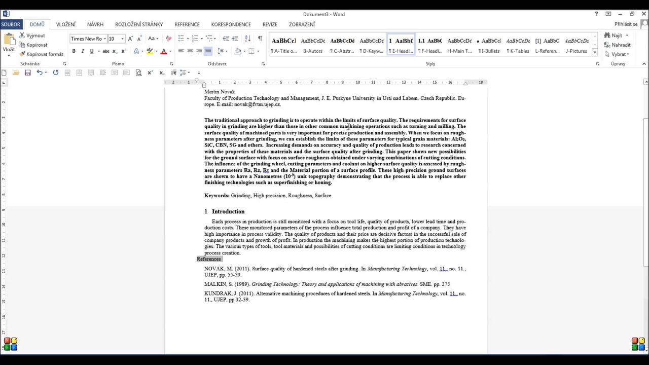 Instruction for the authors.