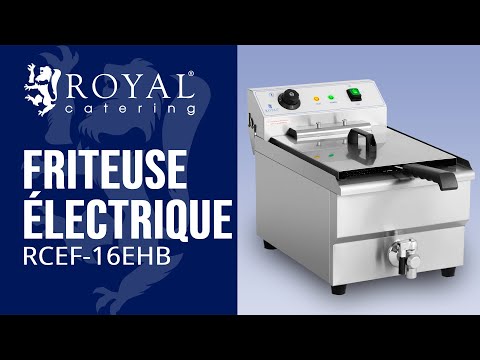 Vidéo - Occasion Friteuse électrique - 16 litres - 6 000 watts - Robinet de vidange - Zone froide