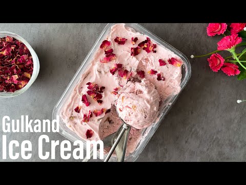 Gulkand Ice Cream | गुलकंद आइस क्रीम | Rose Ice cream | homemade ice cream | Best Bites