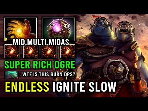 WTF Endless Ignite Slow Multi Cast Ogre Magi Super Rich 100% Deleted Everyone Dota 2