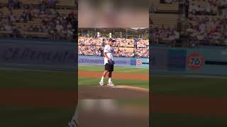 Kylian Mbappé traded ⚽️ for ⚾️ when he threw out the first pitch at Dodger Stadium in 2019
