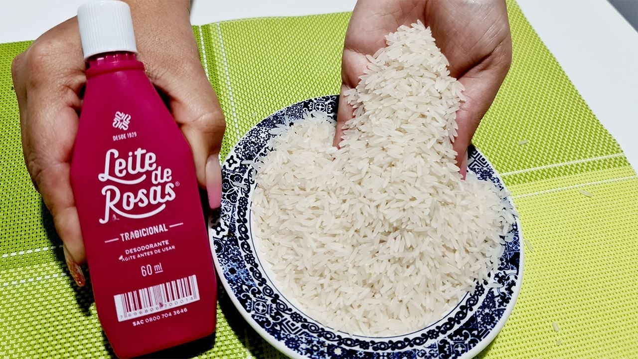 CLAREIA 20 ANOS DE MANCHAS COM LEITE DE ROSAS E ARROZ 🤩 BASTA USAR A NOITE !