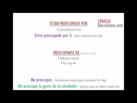 verbo Preocuparse - spanskkurs