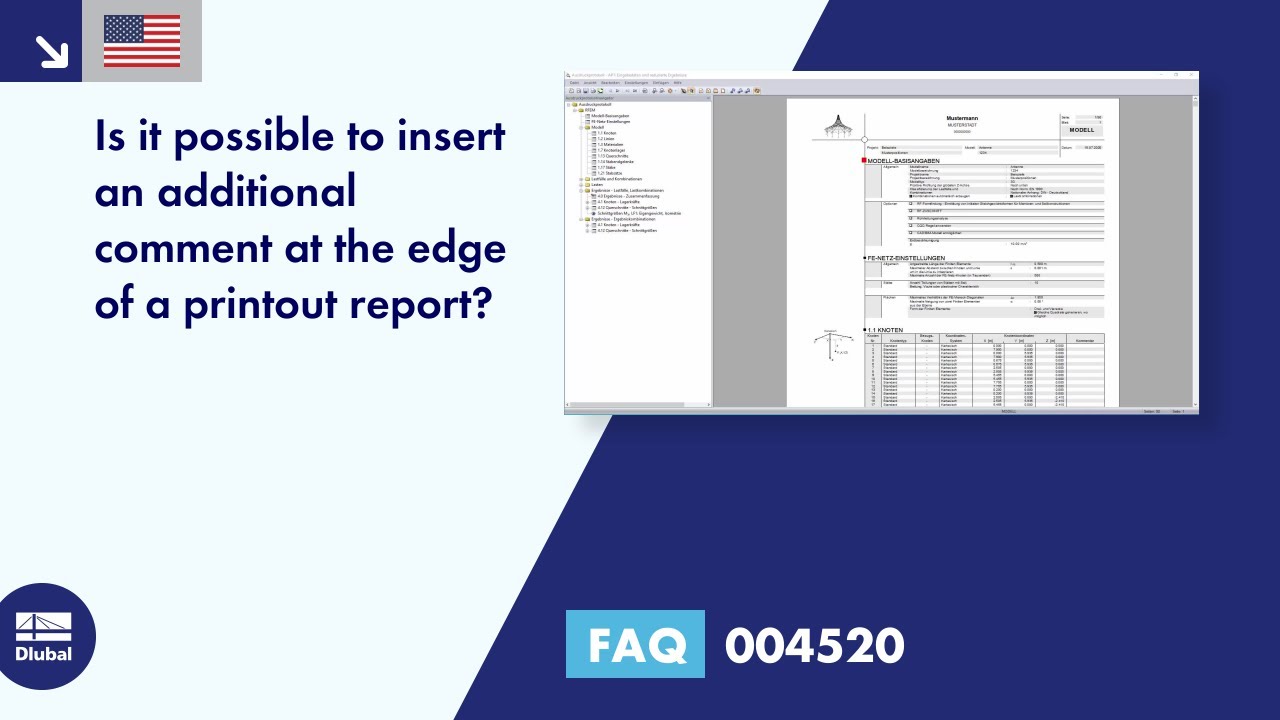 FAQ 004520 | Is it possible to insert an additional comment at the edge of a printout report?