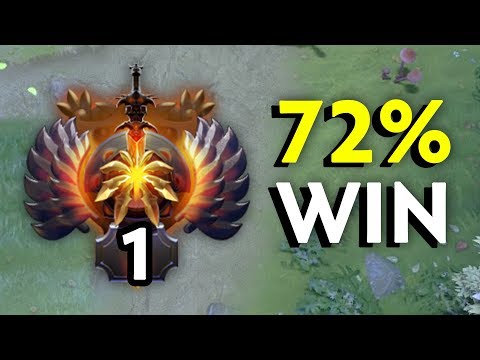 TOP-1 RANK with 72% WINRATE — highest MMR in Dota