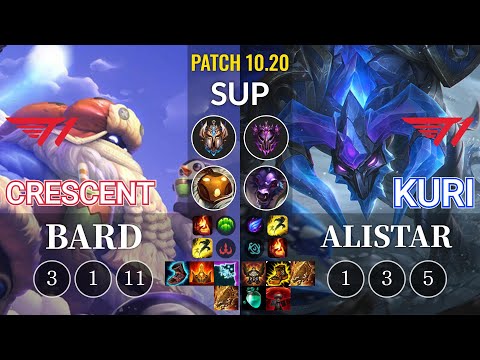 T1 Crescent Bard vs T1 Kuri Alistar Sup - KR Patch 10.20