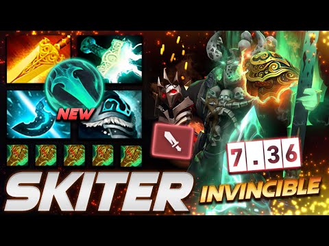 7.36 Skiter Wraith King Invincible Boss - Dota 2 Pro Gameplay [Watch & Learn]
