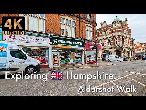 4K | Exploring Aldershot: Winter Streets & Redan Road Cemetery