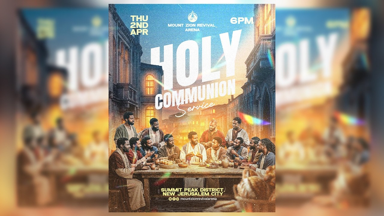 Communion Church Flyer Design In Photoshop
