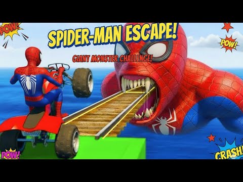 Spider-Man vs Giant Monster Spiderman! 🕷️ Death Run Challenge (GTA 5)#Spiderman #DeathRun #GTA5 
