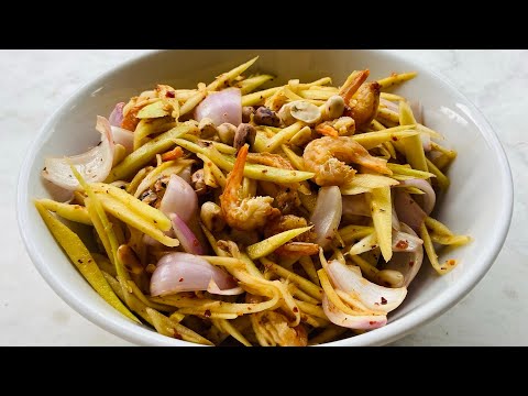 ยำมะม่วง ของว่างทานเล่น Thai Mango Salad by ครัวหรรษา