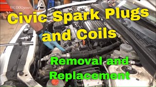 Honda Spark Plug and Ignition Coil Replacement 2003 Civic (2001-2005 Similar)