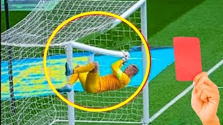 When goalkeeper received a Red card | Football crazy moments | gudu 005