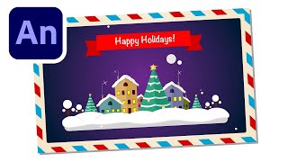 How to create Christmas Card animation in Adobe Animate (FREE Project)