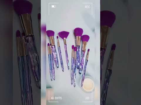 10 PCS Crystal Handle Makeup Brush Set