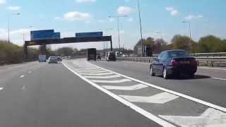 preview picture of video 'Car - Last Second Changing Lanes M42 - Very Risky !!'