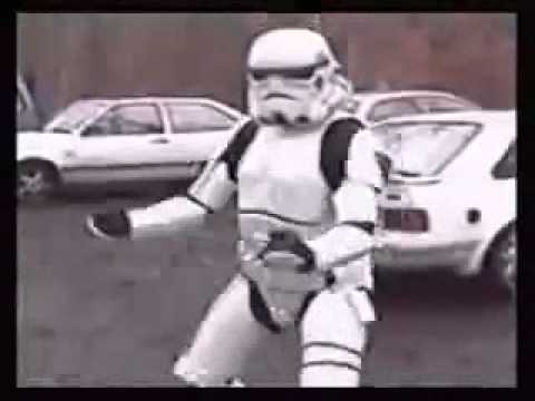 Dancing Stormtrooper fast then slow then fast again (funny)