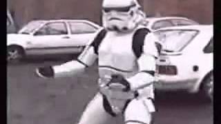 Dancing Stormtrooper fast then slow then fast again (funny)