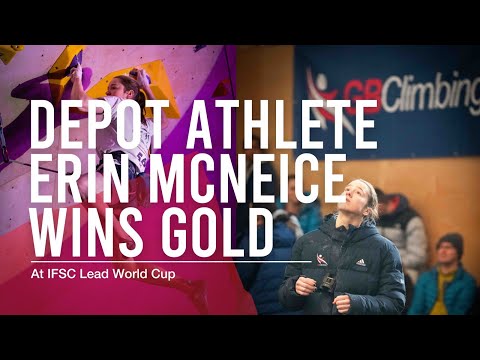 Depot Climbing Athlete Erin McNeice wins first IFSC World Cup Gold in Wujiang