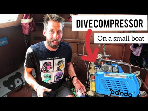 Electric SCUBA Dive Compressor Onboard a Small Sailboat [Panda Parts]