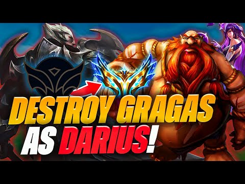HOW TO DESTROY GRAGAS AS DARIUS (they lane swapped 💀💀) EDUCATIONAL UNRANKED TO CHALLENGER EPISODE 12