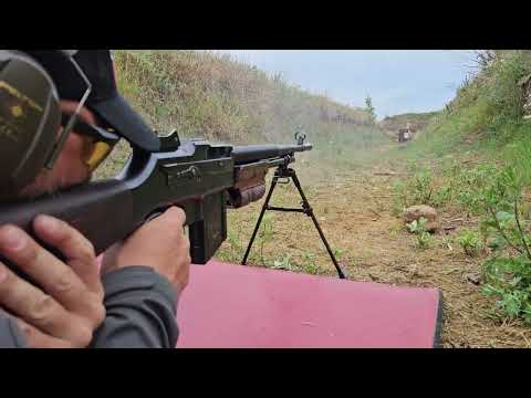 Polski R.K.M. Browning wz.28.  Polish B.A.R shooting