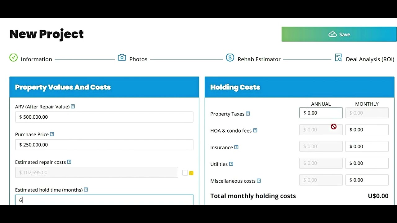 STEP 3 - Profit Projections with Deal Analysis