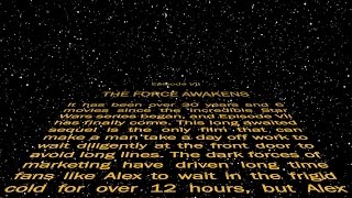 Line for Star Wars The Force Awakens at Maya Salinas