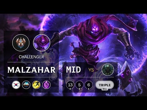 Malzahar Mid vs Pyke - KR Challenger Patch 9.20