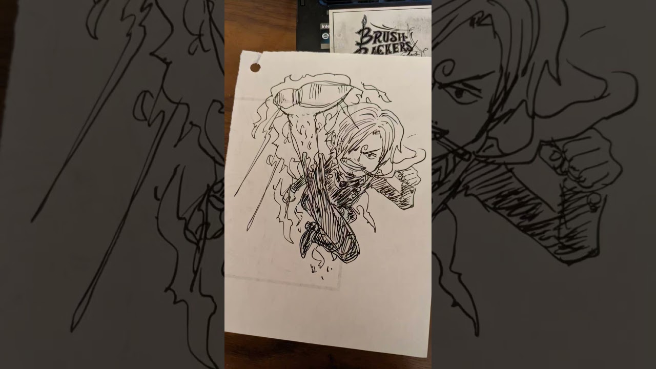 一発描きらくがきルフィゾロサンジヤマトシャンクスエースハンコック  #onepiece #ワンピース