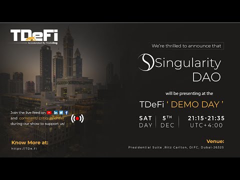 TDeFi DEMO Day | Demo By SingularityDao