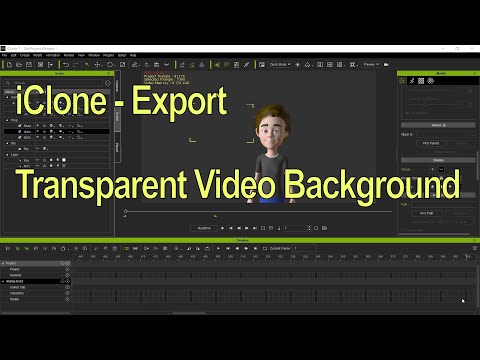 iClone 7 Export Transparent Background Video - Alpha Channel