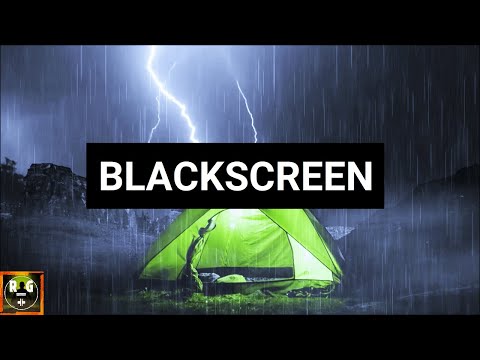 Heavy Rain on Tent and Thunderstorm Noises with Thunder and Lightning Sound Effects | BLACKSCREEN |