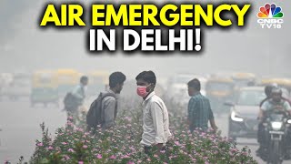 Delhi&#39;s Air Quality Hits Alarming Levels, AQI Touches 500 In Several Areas | Delhi Pollution | N18V