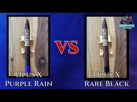 Opus X Purple Rain & Opus X Rare Black comparison