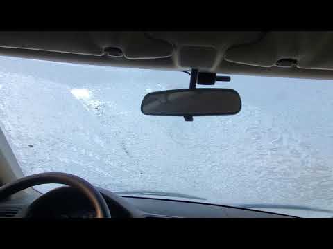 Los Angeles, Mid City, Heavily Frosted Windshield