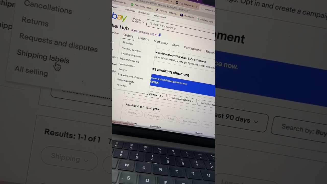 How to reprint eBay shipping label. #ebayseller #resellercommunity #ebay