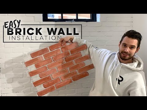 Easy Brick Accent Wall (Realistic Faux Brick Veneer!)