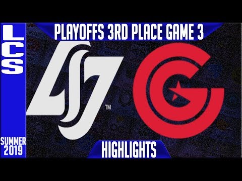 CLG vs CG Highlights Game 3 | LCS Summer 2019 Playoffs 3rd Place | Counter Logic Gaming vs Clutch