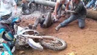 preview picture of video 'GNCC 2013 Powerline Park Mudhole Spectator gets run over.'