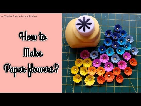 Make paper flowers from craft punch machine