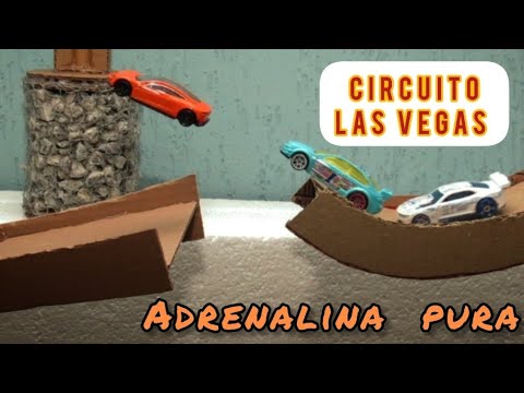 PISTA DE PAPELÃO PRA HOT WHEELS - CIRCUITO LAS VEGAS - ADRENALINA DO INÍCIO AO FIM