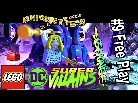 Level 9: “Sea-King Trouble” ALL COLLECTIBLES, LEGO DC Super-Villains Fast Interactions Red Brick