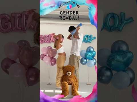 Cute Gender Reveal With paints ❤️💙 #announcement #babyshower