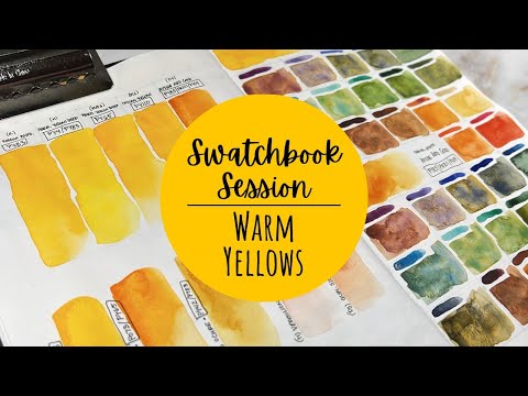Swatchbook Session 4 | Warm Yellows and Aussie Red Gold | Swatching and Color Mixing