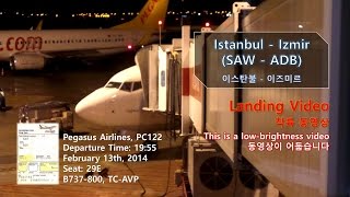 preview picture of video '[140213] Istanbul to Izmir (이스탄불-이즈미르,SAW-ADB), Pegasus Airlines 페가수스항공 (PC122), Landing'